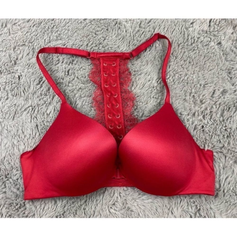 Victoria’s Secret so obsessed red push up racerback bra